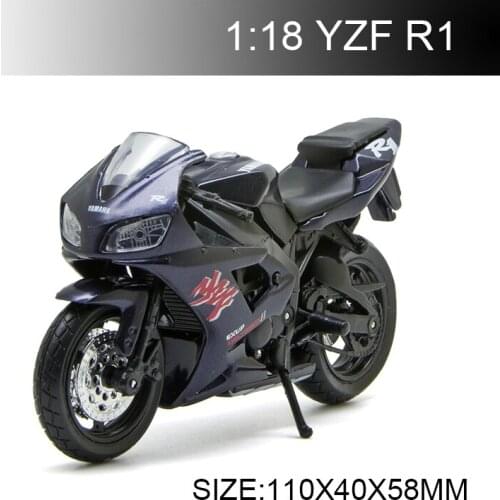 Maisto 1:18 Motorcycle Models YAMA YZF R1 Diecast Plastic Moto Miniature Race Toy For Gift Collection