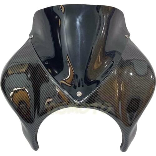 For honda CB400 XJR400 ZRX400 CB1300 VTEC modified hood shroud Headlight cover windshield imitation carbon fiber