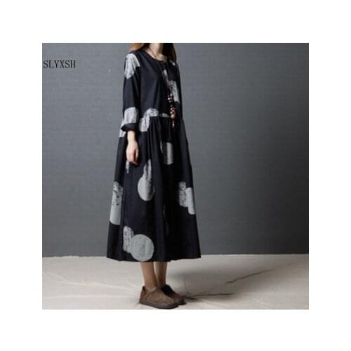 Fashionable loose large size print dress Maternity Dresses Clothes For Pregnant Clothing O-neck long Sleeve Pregnancy Dres