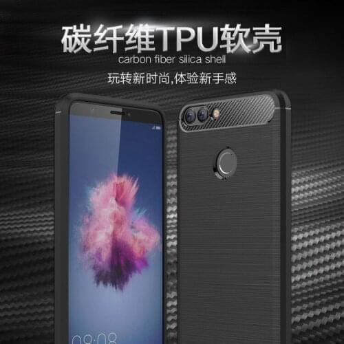 Cover for Huawei P Smart FIG-LX1 FIG-L21 FIG L21 LX1 Case for Huawei P Smart Soft TPU Brush Rugged Armor Case for Huawei P Smart