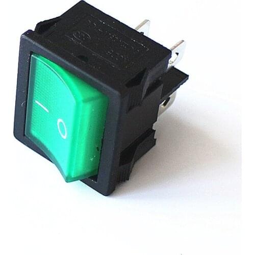 JOYING LIANG KCD5 4PN Green with Light Rocker Switch 21*24mm 4-feet Power Switches 2pcs/lot