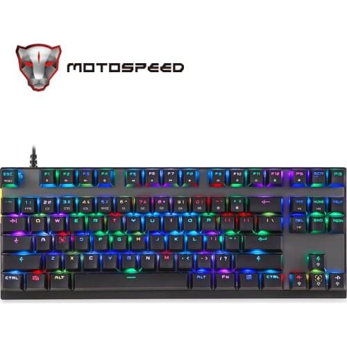 MotoSpeed CK82 Backlight Professional Computer Gaming Mechanical Keyboard RGB LED USB Wired 87 Keys Keyboard For Esports games