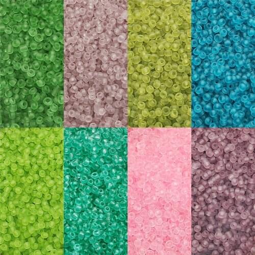 20g 700pcs 8/O 3mm dull polish frost Transparent Czech Glass Seed Spacer DIY Beads For Kids Clothing Making Sewing Accessories
