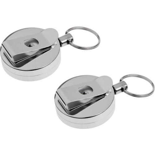 2PCs Fishing Zinger Retractor Tools Holder Extractor Fishing Tether Retractable Badge Reel ID Card Holder Accessories