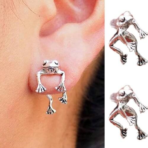 Cute Frog Earrings Trend Funny Animal Earrings For Women Girls Stud Earrings Statement Earring Ear Piercing Jewelry Gifts Parts