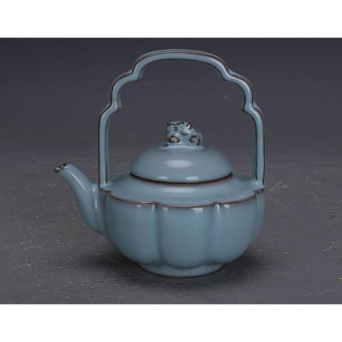 Song Dynasty Ru Kiln porcelain Celadon-glazed Teapot