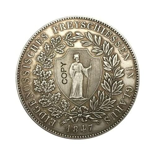 Switzerland 40 Batzen Shooting Festival 1847 coins copy