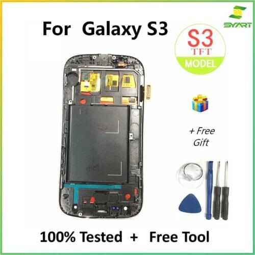 Syart For Samsung Galaxy S3 LCD Display Touch Screen Digitizer Assembly With Frame For Galaxy S3 SIII i9300 4.8" LCDs Screen