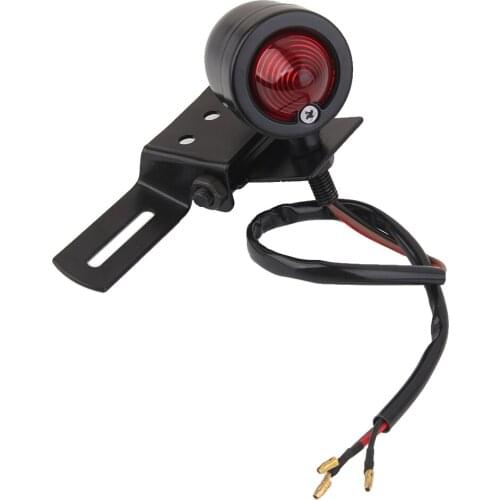 Motorcycle Tail Lights with License Plate Holder Headlight Brake for Bobber Cafe