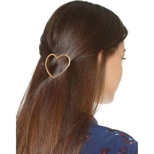 Women Girls Fashion Hairpins Hollow Hair Clip Barrette Wedding Party Hair Accessories