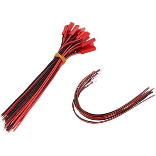 10 Pairs 150Mm JST Connector Plug Cable Line Male+Female With 5 Pcs 24 AWG JST XH2.54 2 Pin Plug Connector Wire Cable