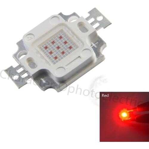 10pcs 10W RED Light Integrated High power LED Red 620-625nm 900mA 6.0-7.0V 300-400LM 32*32mil EPILEDS Chip Free shipping