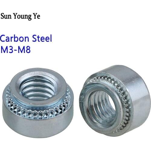 100pcs M3-2 M4-1 M4-2 M5-1 M5-2 M6-1 M6-2 M8-1 M8-2 304 Stainless Stee Self-Clinching Inserting Nutsert Press Rivet Nut HW150