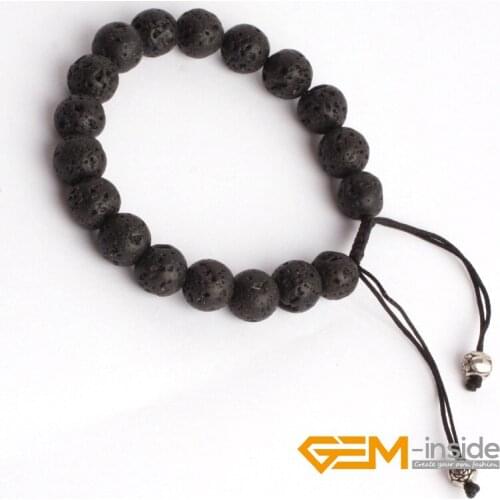 8mm 10mm natural lava bracelet natural stone bracelet DIY jewelry bracelet for women for gift free shipping