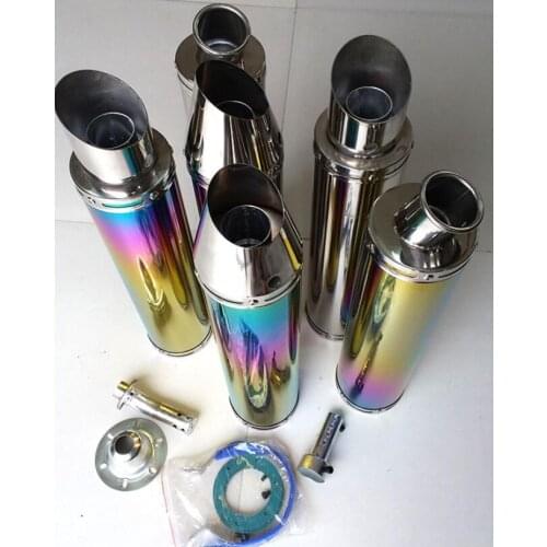 CB250 VFR4Motorcycle modified exhaust pipe stainless steel fried street sports car sound for CB400 XJR400 back pressure silencer