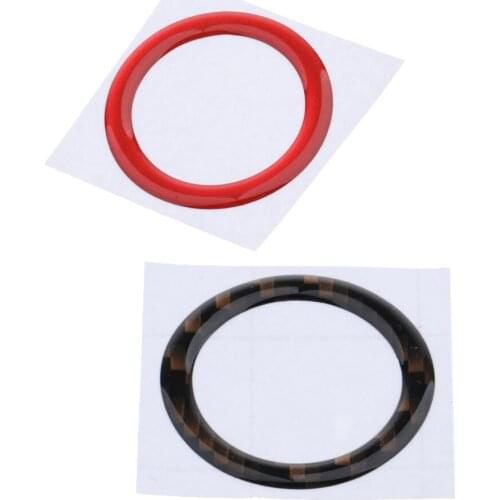 Car Engine Start Stop Button Ring Trim Decor For BMW E90 E60 E70 Red + Black