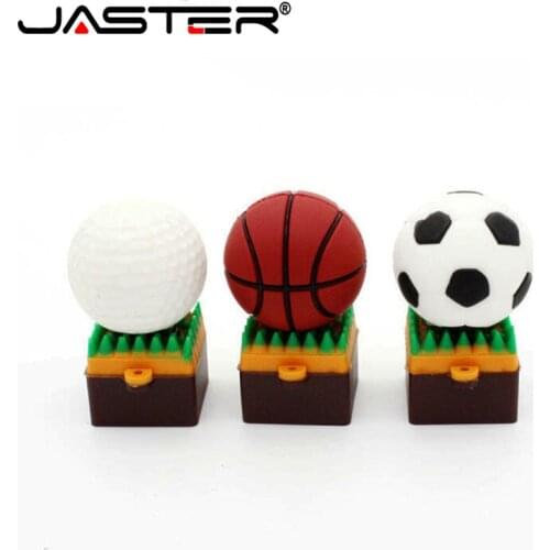 JASTER usb flash drive Football basketball golf USB 2.0 flash memory stick pen drive 4GB 16GB 32GB 64GB boy fashion gift