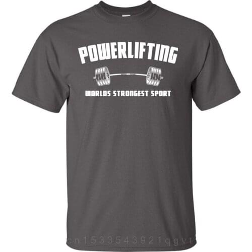 Powerlifting Gym T-Shirt - Weightlifting Bodybuilding Strongman Bench Deadlift Summer 2020 Cotton Normal Custom Design T Shirt