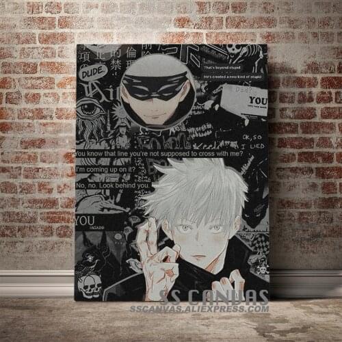 Gojo Satoru Jujutsu Kaisen Anime Canvas Painting Decor Wall Art Pictures Bedroom Study Home Living Room Decoration Prints Poster
