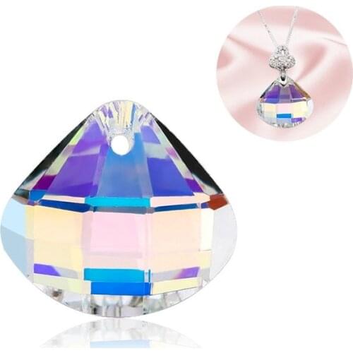 Best quality 20mm crystal shell Pendant faceted shell rhinestones beads for Earring necklace DIY jewelry accessories 12pcs/lot