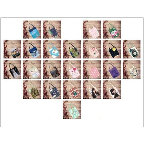 IVYYE 1PCS Fashion Anime Role Foldable Canvas Handbag Casual Shoulder Bags Shopping Bag Customized Tote Lady Girls New