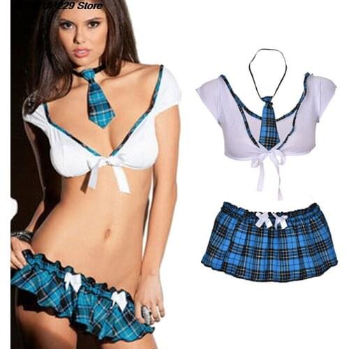 Cosplay Sexy Women Youth Student Uniform Costume Sexy Underwear Sex Lingerie Roleplay Erotic Pleated Skirt Sexy Products Hot