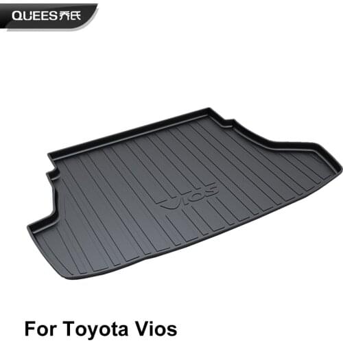 QUEES Custom Fit Cargo Liner Carpet Mat for Toyota Vios XP150 2014 2015 2016 2017
