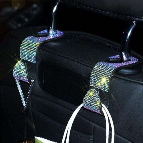 Diamond-Studded Car Seat Backrest Storage Hook Fashion Creative Multifunctional Hook Automotive Interior
