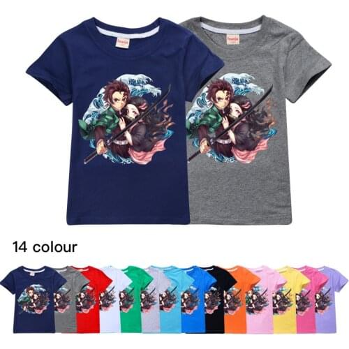 Hot Demon Slayer Tshirt Graphic Baby Boy Girl Top Tee Streetwear Punk Kimetsu No Yaiba Kid T Shirt Clothes Japanese Anime Funny