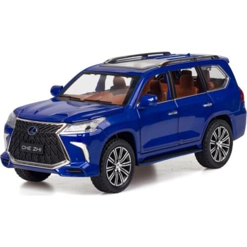 Hot scale 1:24 wheels diecast toyota LEXUS car metal model with light and sound suv vehicle pull back toys collection