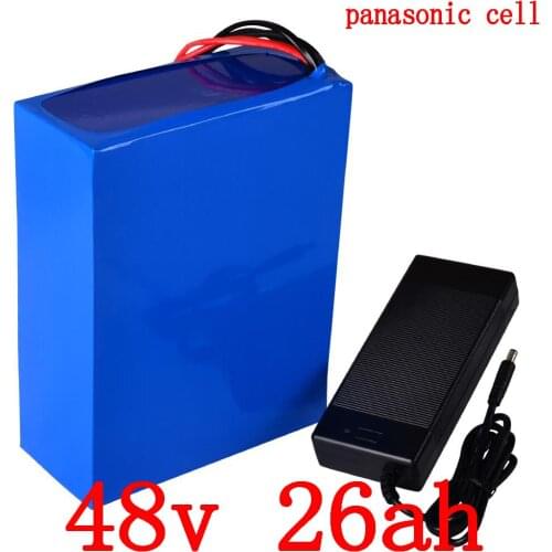 Free Tax 2000W 48V 25AH Electric Bike Battery 1000W 48V 26AH ebike Battery 48V Lithium Battery use panasonic cell with charger