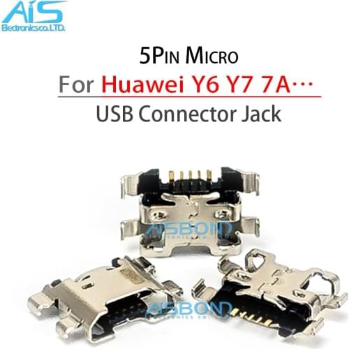 Micro USB Mobile 5Pin Charger Connector Jack Charging port dock For Huawei Y6 Prime 2018 Honor 7A Y7 7X 8X 8 7C 7S 9 Lite