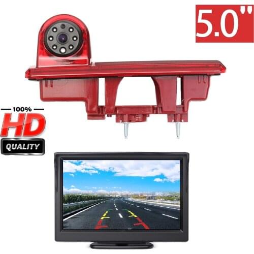 Misayaee E9 HD 720P Brake Light Camera +5'' Monitor for Fiat Talento/NV300/ Renault Traffic X82/Primastar/Opel Vauxhall Vivaro B