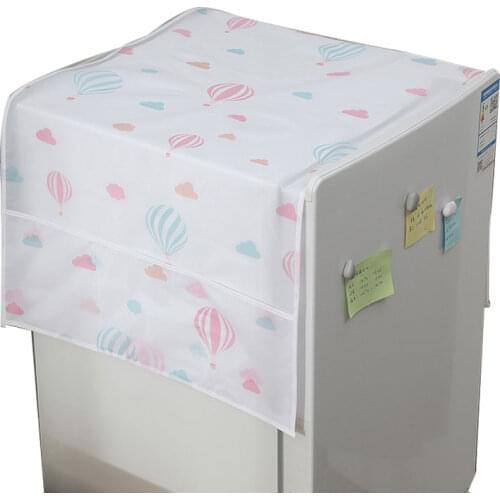 Multifunctional Refrigerator Pocket Dust Cover Cartoon Flower Animal Print Washing Machine Cover Useful Home Textile Dust Cloth