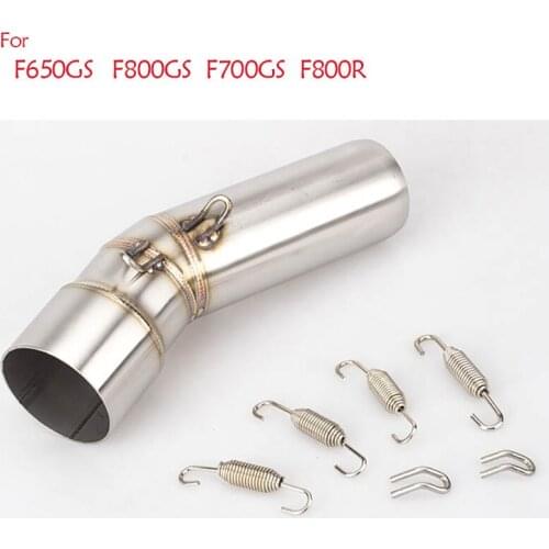 Motorcycle Modified Moto Exhaust Pipe Middle Link Pipe For F650GS F800GS F700GS F800R