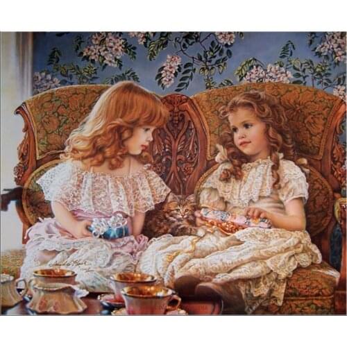 Embroidery Counted Cross Stitch Kits Needlework - Crafts 14 ct DMC Color DIY Arts Handmade Decor - Best of Friends