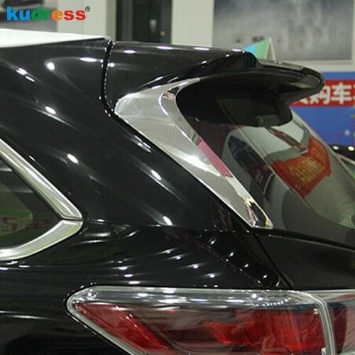 For Toyota Higlander 2015 2016 2017 2018 2019 Chrome ABS Rear Window Cover Trim Side tail Window Stripe Cover stickers