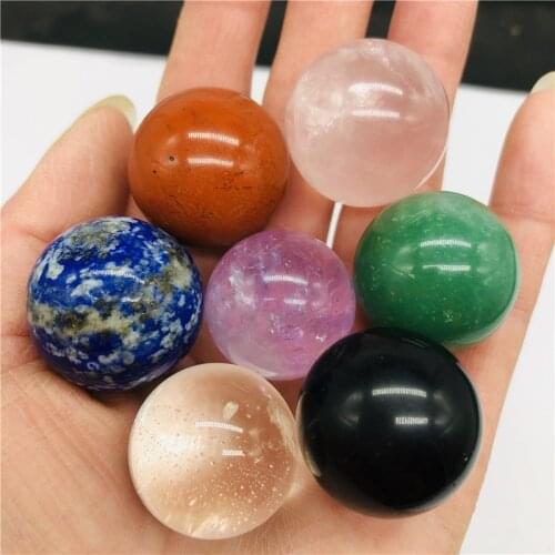 Natural crystals ball 7 chakras Reiki Healing Crystal stone sphere gemstone amethyst rose quartz