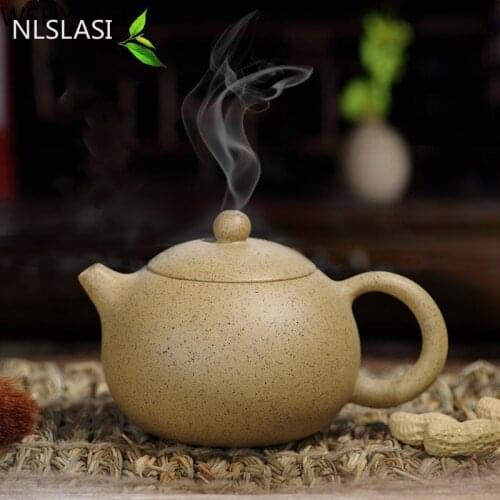 NLSLASI Yixing teapot tea pot filter xishi teapot Chinese tea set beauties handmade purple clay customized gift authentic 240ml