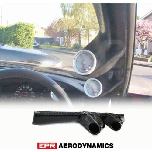 OE Style Carbon Fiber Glossy Finished For Nissan R32 Skyline GTS GTR Greddy A-Pillar Twin 52mm Gauge Pod Interior Body kits