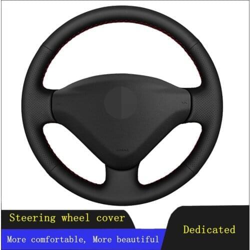 DIY Steering Wheel Cover Artificial Leather For Peugeot 207 2006-2014 Partner 2009-2018 Expert 2008-2016 Fiat Scudo 2010-2016