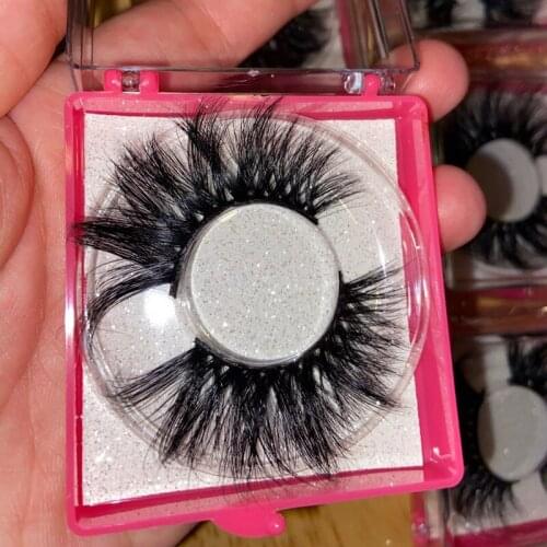 25mm Extra Long 3D Real Mink Lashes 1pairs Dramatic Volume Full Strip Thick Makeup False Lashes 100% Handmade Eyelashes