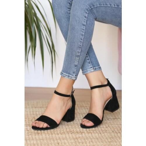 Pink Potin Heels Shoes 001-190-21SiyahSüet