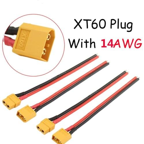 AMASS XT60 Male Female Connector Plug Pigtails with 150mm 14AWG Silicone Wire RC Battery Cable Wire for RC Lipo Battery