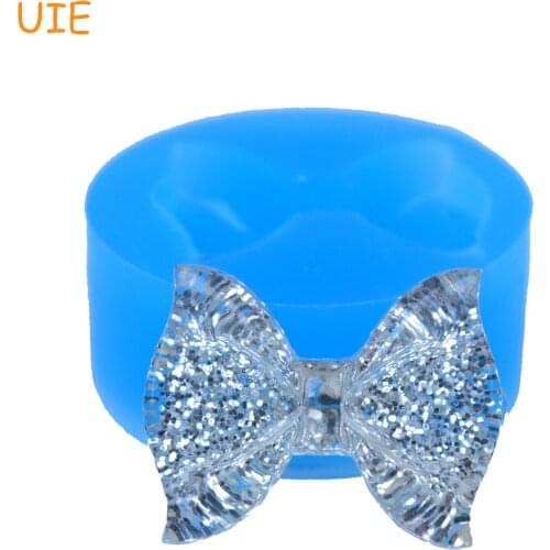 FYL359U 20mm Bow Silicone Mold - Ribbon Mold Fondant Sugarcraft Icing Cookie Biscuit Fudge Chocolate Resin Clay Wax Mold