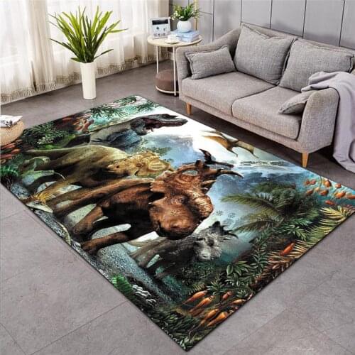 Nordic 3D Dinosaur carpet kids living room sofa bedroom kids play mat cartoon parlor large carpets hallway door mat customized
