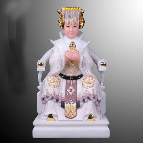 High grade gilding Goddess Matsu MAZU Guan yin God Southeast Asia HOME family protection Propitious Prosperity FENG SHUI statue