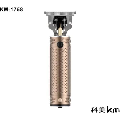 Kemei hair trimmer KM-1758 portable rechargeable hair clipper oil head clipper 0mm haircut machine beard trimmer carving 10W