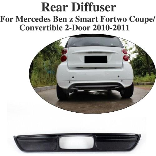 Carbon Fiber Rear Bumper Lip Diffuser Spoiler for Mercedes Benz Smart Fortwo Coupe Convertible 2-Door 2010-2011