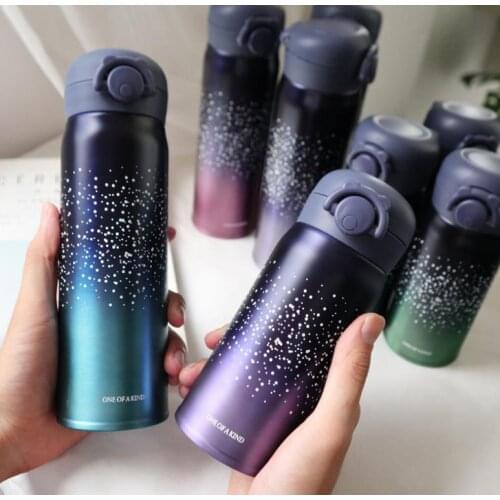 Starry Sky 304 Stainless Steel Vacuum Cup Thermos Water Bottle Flasks Insulated Cup Travel Bottle events gift 500ml 350ml